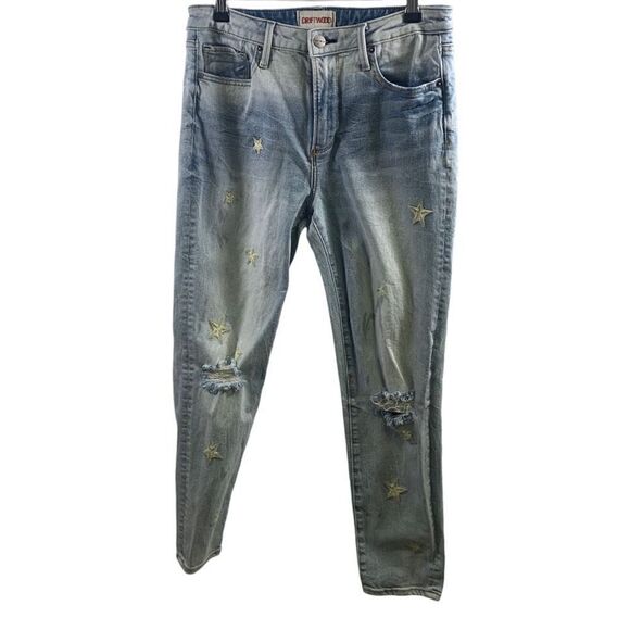 Driftwood Destructed Gisselle Girlfriend Jeans Size 28 - Picture 1 of 12
